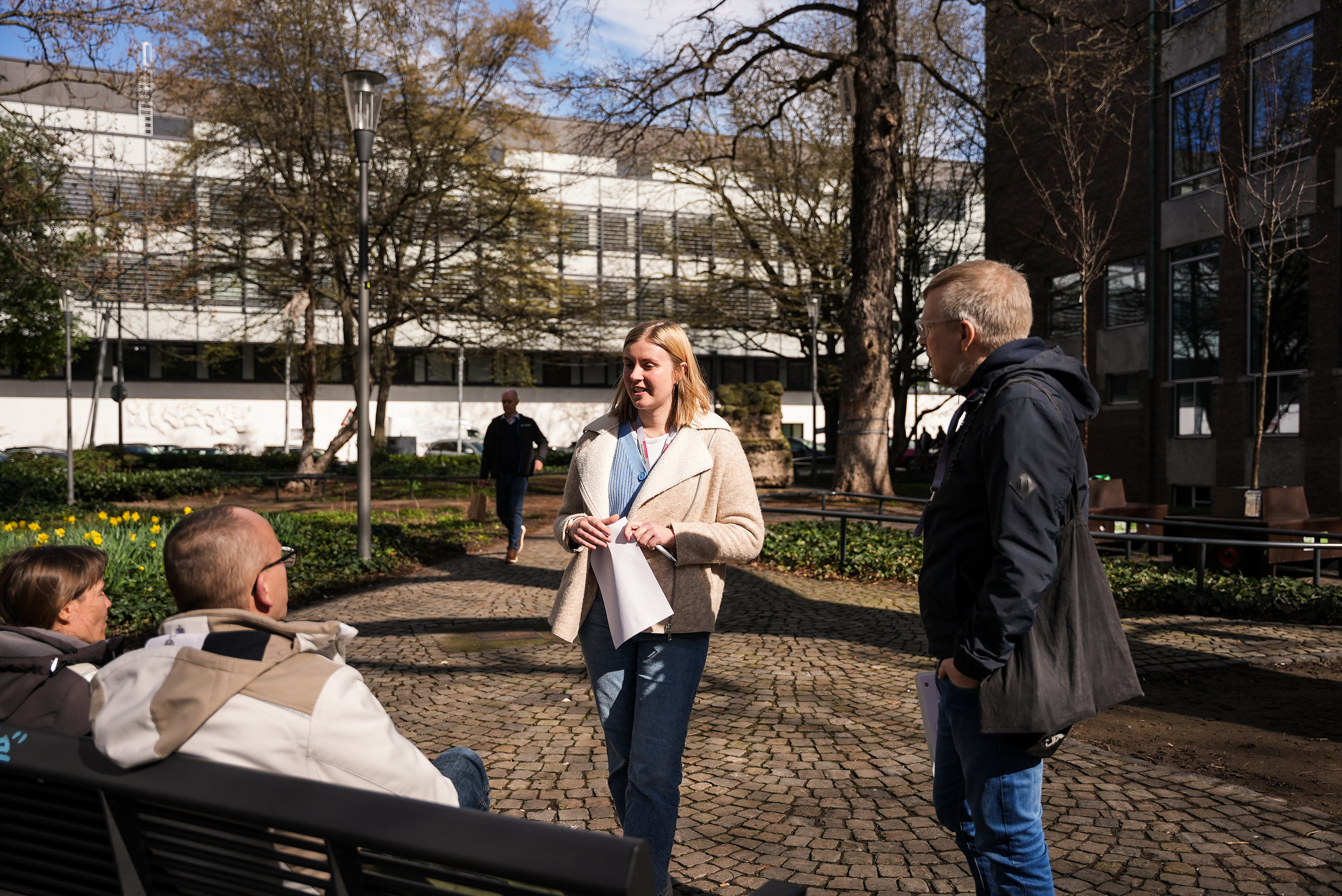 Foto eines Interviews auf den Straßen Kölns